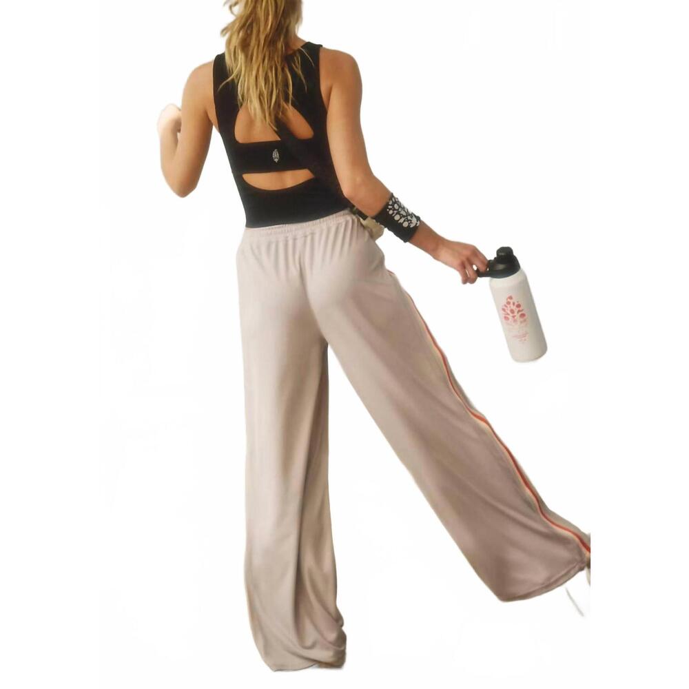NEW FREE PEOPLE one on one mesh pants in goal post combo - Picture 4 of 5